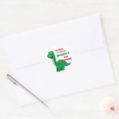 Cute Dinosaur Kinder Jurassic Birthday Party Ronde Sticker (Envelop)
