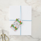 Cute Dinosaur Kinderen Verjaardagsuitnodiging Cadeaulabel (Met Touw)