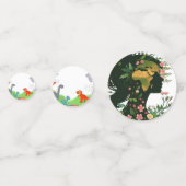 Cute Dinosaur Kinderen Verjaardagsuitnodiging Confetti (Voorkanten)
