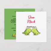 Cute Dinosaur Koppel Trouw Trouwkaart Bedankt (Voorkant / Achterkant)