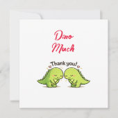 Cute Dinosaur Koppel Trouw Trouwkaart Bedankt (Voorkant)