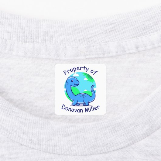 Cute Dinosaur Labels (Aangebracht)