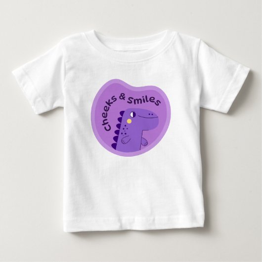 Cute Dinosaur Lachend T-Shirt (Voorkant)