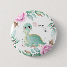 Cute Dinosaur Ma om Baby shower Button te zijn