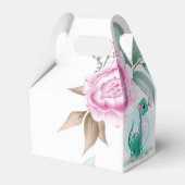 Cute Dinosaur met roze Baby shower van Peony Bedankdoosjes (Achterkant)