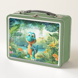 Cute Dinosaur Metalen Lunchbox