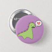 Cute Dinosaur Mustache Ronde Button 5,7 Cm (Voorkant /achterkant)