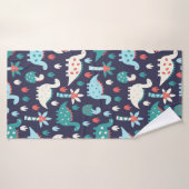 Cute dinosaur naadloos patroon badhanddoek (Badhanddoek)