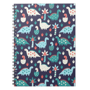 Cute dinosaur naadloos patroon notitieboek