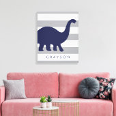 Cute Dinosaur Nursery Wrapped Canvas - Wall Art (Insitu (Woonkamer))