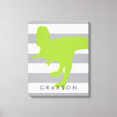 Cute Dinosaur Nursery Wrapped Canvas - Wall Art Afdruk (Voorkant)