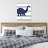 Cute Dinosaur Nursery Wrapped Canvas - Wall Art Afdruk (Insitu (Slaapkamer))