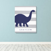 Cute Dinosaur Nursery Wrapped Canvas - Wall Art Afdruk (Insitu (Houten vloer))
