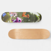 Cute Dinosaur oerwoud skateboard (Horizontaal)