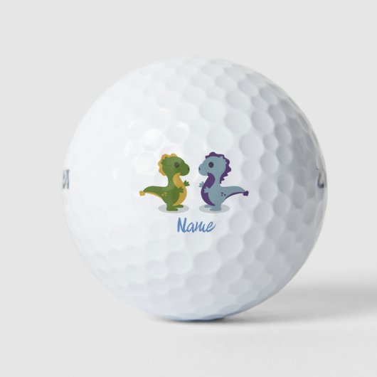 Cute Dinosaur Paar Thunder_Cove Golfballen (Voorkant)