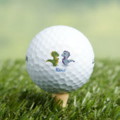 Cute Dinosaur Paar Thunder_Cove Golfballen (Insitu Shirt)