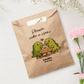 Cute Dinosaur Paar Trouwtreat Bedankzakje (Gezegeld)