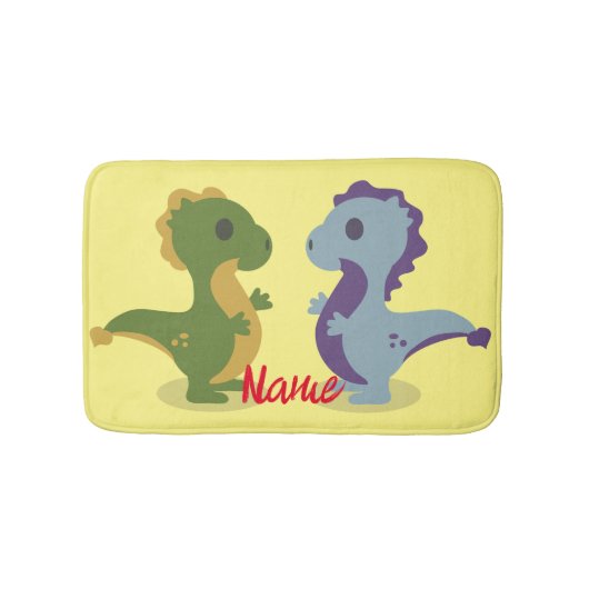 Cute Dinosaur Pair Thunder_Cove Badmat (Voorkant)