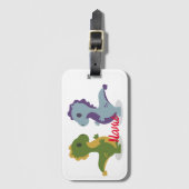 Cute Dinosaur Pair Thunder_Cove Bagagelabel (Voorkant (verticaal))