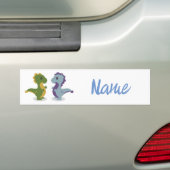 Cute Dinosaur Pair Thunder_Cove Bumpersticker (Op auto)