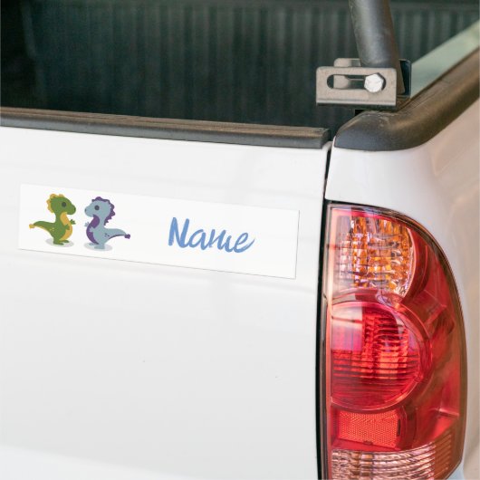 Cute Dinosaur Pair Thunder_Cove Bumpersticker (Op Truck)