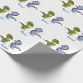 Cute Dinosaur Pair Thunder_Cove Cadeaupapier (Hoek)
