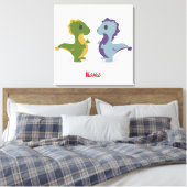 Cute Dinosaur Pair Thunder_Cove Canvas Afdruk (Insitu (Slaapkamer))