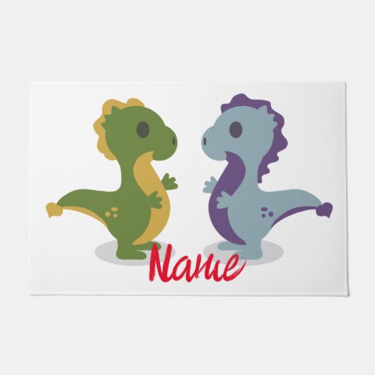 Cute Dinosaur Pair Thunder_Cove Deurmat (Voorkant)