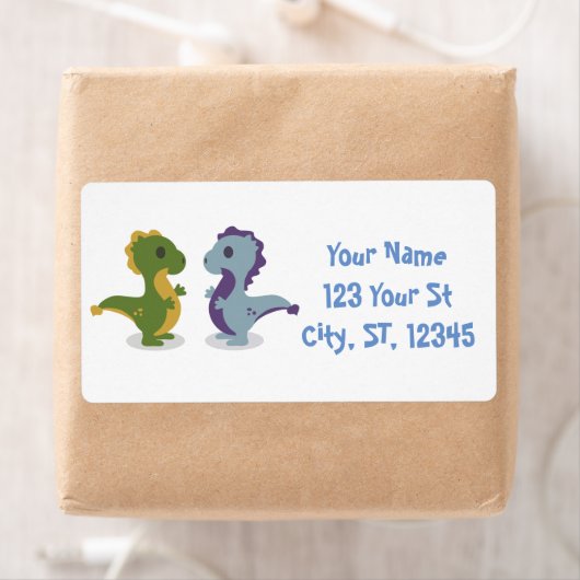 Cute Dinosaur Pair Thunder_Cove Etiket (Insitu)