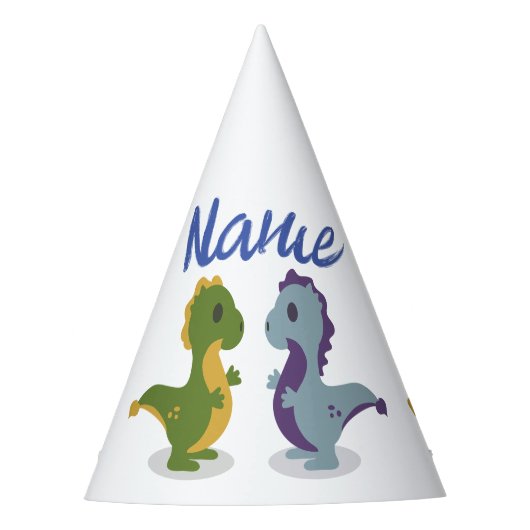 Cute Dinosaur Pair Thunder_Cove Feesthoedjes (Voorkant)