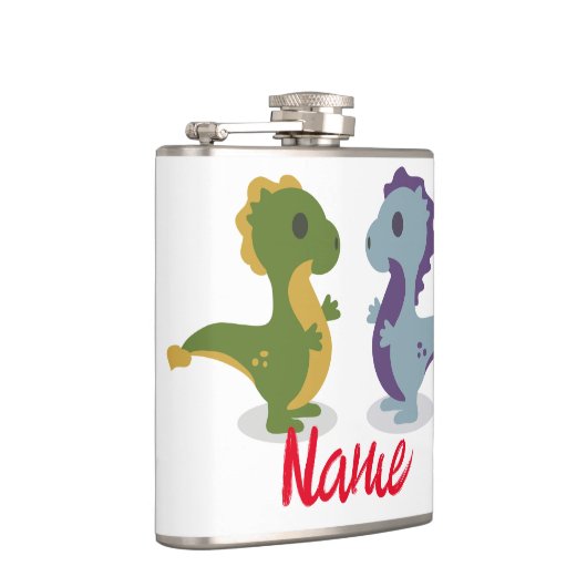 Cute Dinosaur Pair Thunder_Cove Heupfles (Rechts)