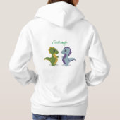 Cute Dinosaur Pair Thunder_Cove Hoodie (Achterkant)