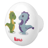 Cute Dinosaur Pair Thunder_Cove Keramische Knop (Rechts)