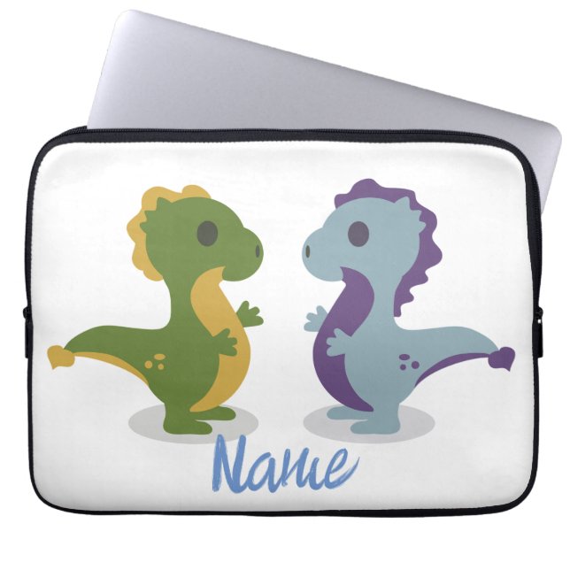 Cute Dinosaur Pair Thunder_Cove Laptop Sleeve (Voorkant)