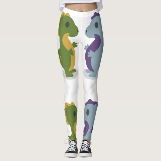 Cute Dinosaur Pair Thunder_Cove Leggings (Voorkant)