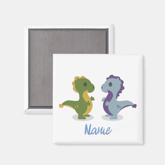 Cute Dinosaur Pair Thunder_Cove Magneet (Voorkant / Achterkant)