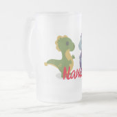 Cute Dinosaur Pair Thunder_Cove Matglas Bierpul (Voorkant links)