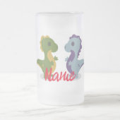 Cute Dinosaur Pair Thunder_Cove Matglas Bierpul (Center)