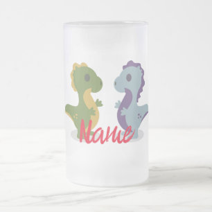 Cute Dinosaur Pair Thunder_Cove Matglas Bierpul