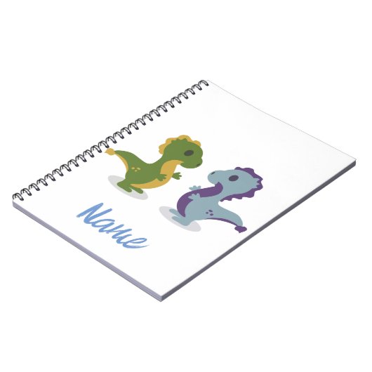 Cute Dinosaur Pair Thunder_Cove Notitieboek (Linkerzijde)