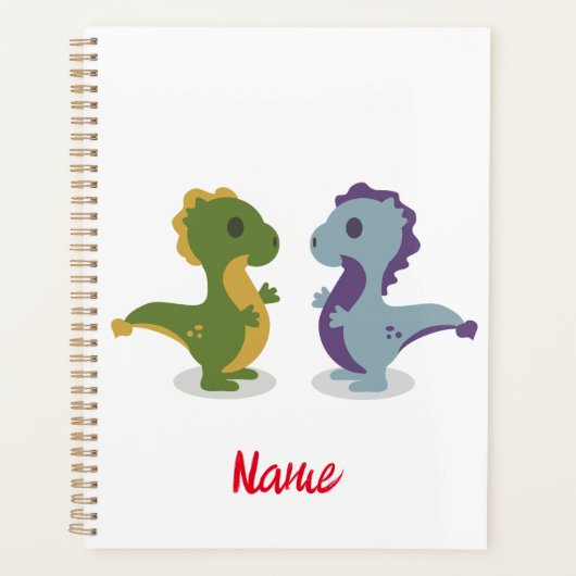 Cute Dinosaur Pair Thunder_Cove Planner (Voorkant)