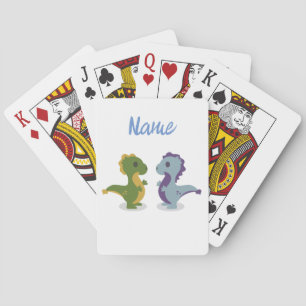 Cute Dinosaur Pair Thunder_Cove Pokerkaarten