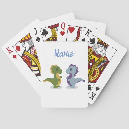 Cute Dinosaur Pair Thunder_Cove Pokerkaarten (Achterkant)