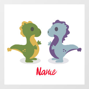 Cute Dinosaur Pair Thunder_Cove Raamsticker