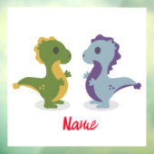 Cute Dinosaur Pair Thunder_Cove Raamsticker (Vel 3)