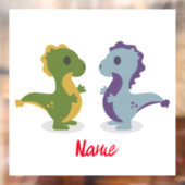 Cute Dinosaur Pair Thunder_Cove Raamsticker (Vel 2)