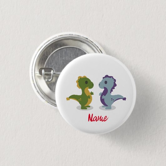 Cute Dinosaur Pair Thunder_Cove Ronde Button 3,2 Cm (Voorkant /achterkant)