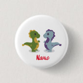 Cute Dinosaur Pair Thunder_Cove Ronde Button 3,2 Cm (Voorkant)