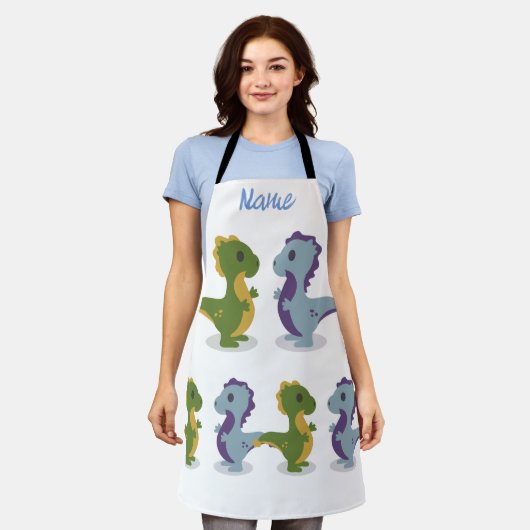 Cute Dinosaur Pair Thunder_Cove Schort (Gedragen)