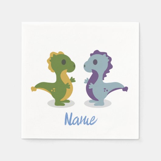 Cute Dinosaur Pair Thunder_Cove Servet (Voorkant)